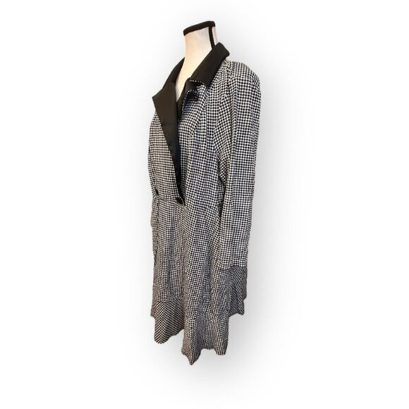 Women’s torrid 18 Houndstooth Mini Stretch Satin Tuxedo Dress XXL - Picture 4 of 16